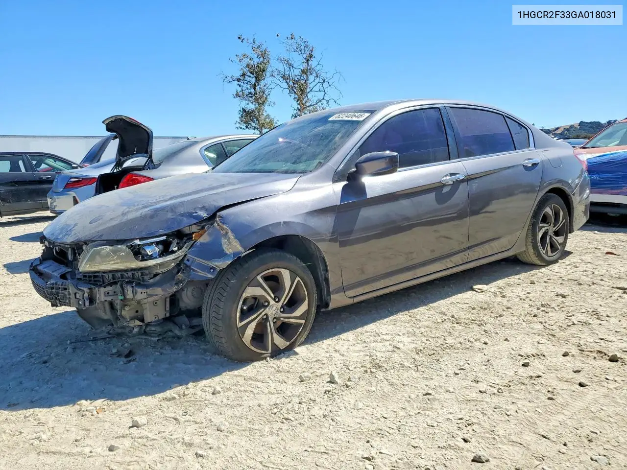 2016 Honda Accord Lx VIN: 1HGCR2F33GA018031 Lot: 62240646