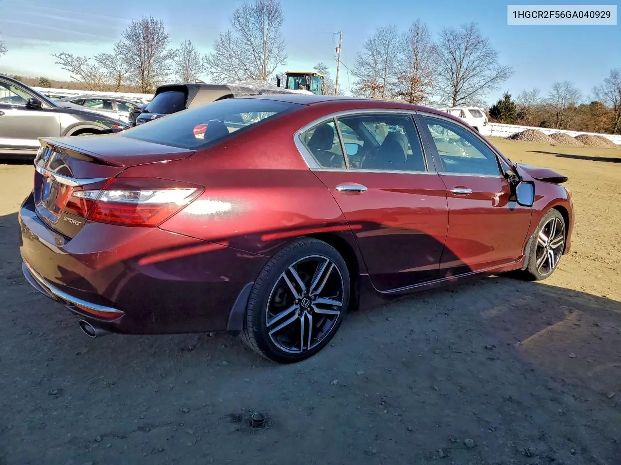 1HGCR2F56GA040929 2016 Honda Accord Sport