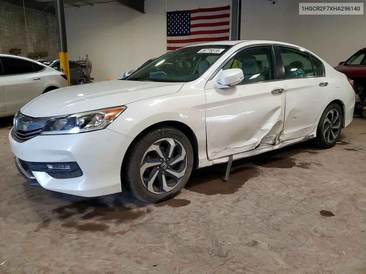 2017 Honda Accord Ex VIN: 1HGCR2F7XHA296140 Lot: 59776516