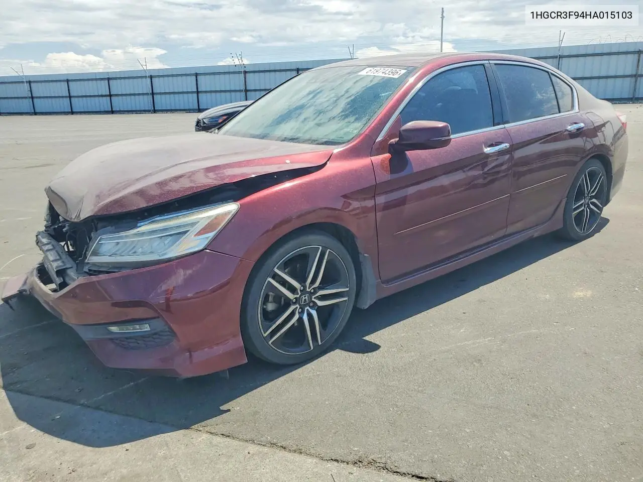 2017 Honda Accord Touring VIN: 1HGCR3F94HA015103 Lot: 61974396