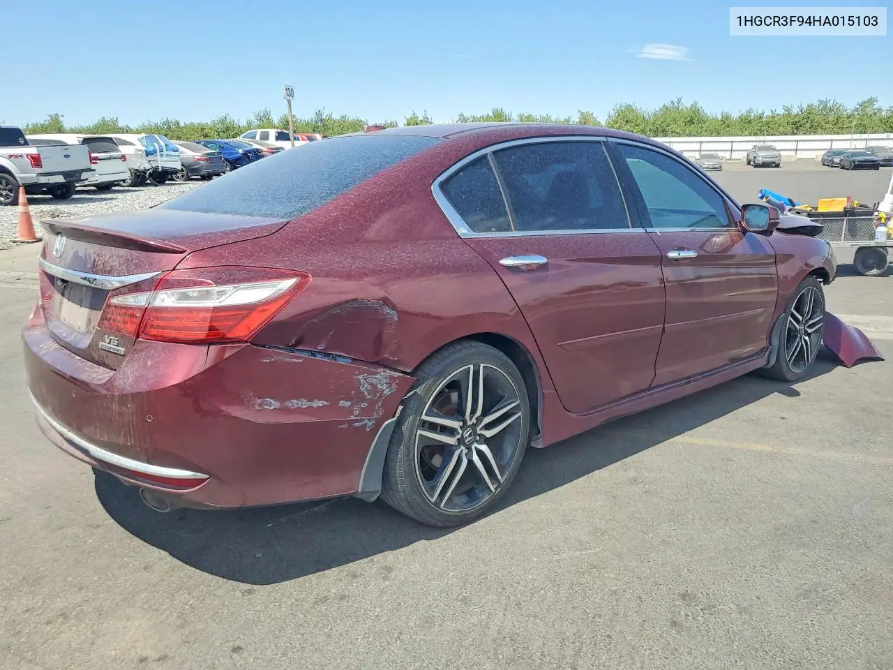 2017 Honda Accord Touring VIN: 1HGCR3F94HA015103 Lot: 61974396