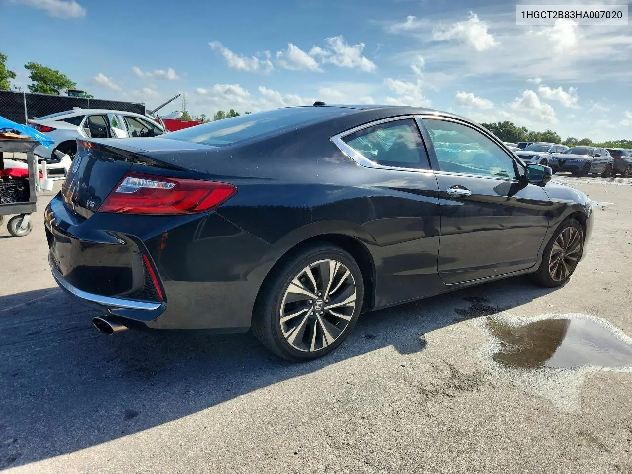 2017 Honda Accord Exl VIN: 1HGCT2B83HA007020 Lot: 62211876