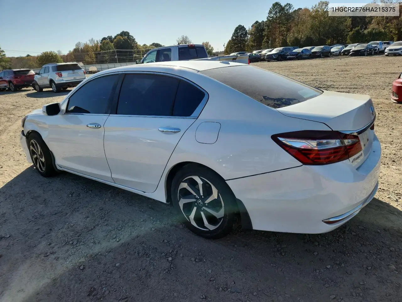 1HGCR2F76HA215375 2017 Honda Accord Ex