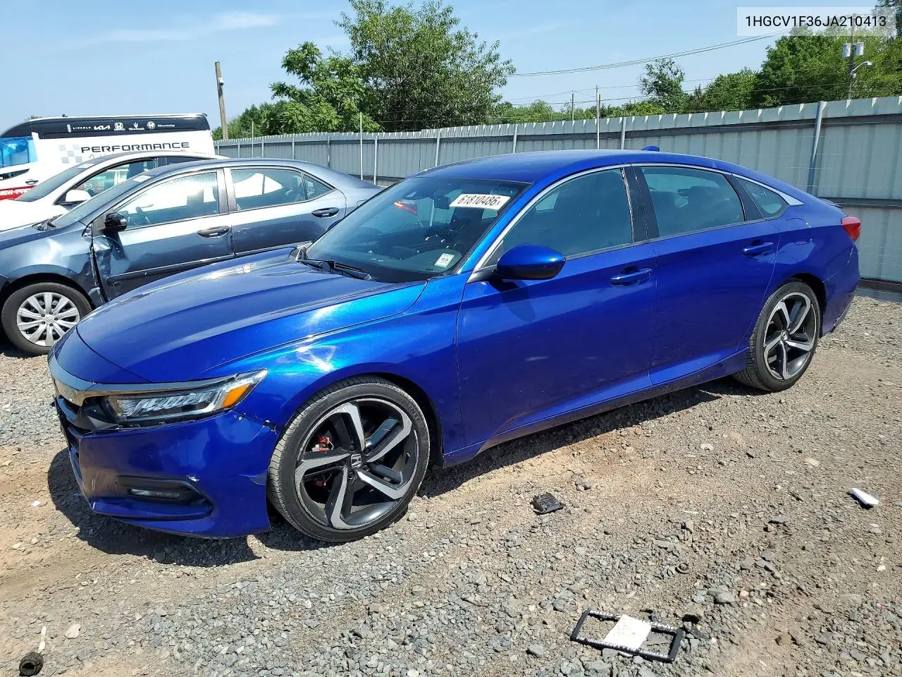2018 Honda Accord Sport VIN: 1HGCV1F36JA210413 Lot: 61810486