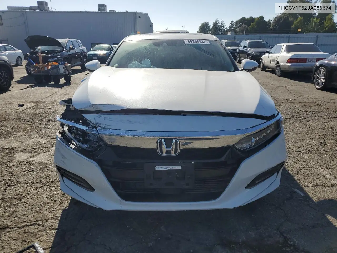 1HGCV1F52JA086674 2018 Honda Accord Exl