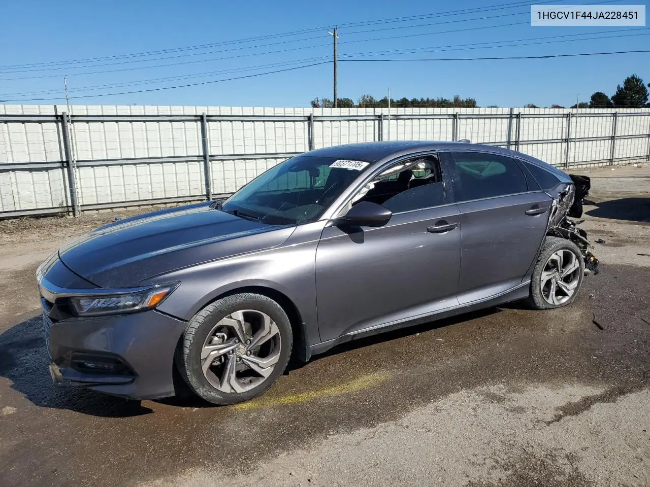 1HGCV1F44JA228451 2018 Honda Accord Ex