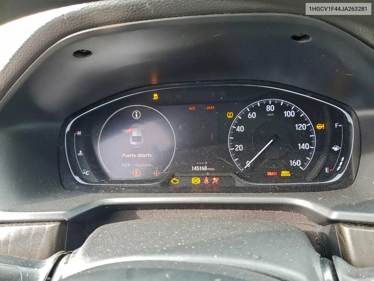 1HGCV1F44JA263281 2018 Honda Accord