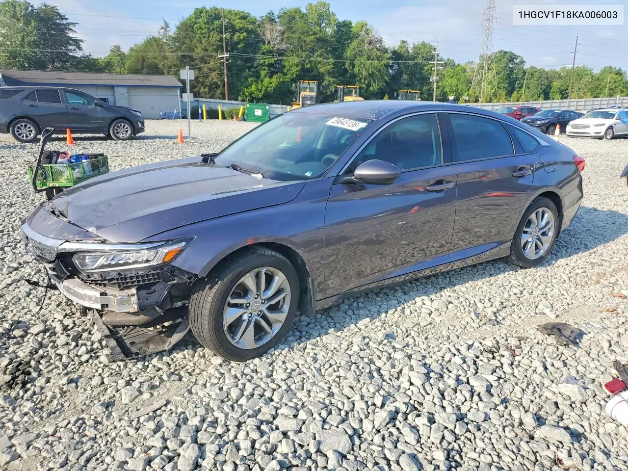 2019 Honda Accord Lx VIN: 1HGCV1F18KA006003 Lot: 59645136