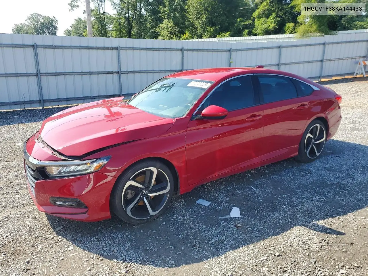 2019 Honda Accord Sport VIN: 1HGCV1F38KA144433 Lot: 60240226