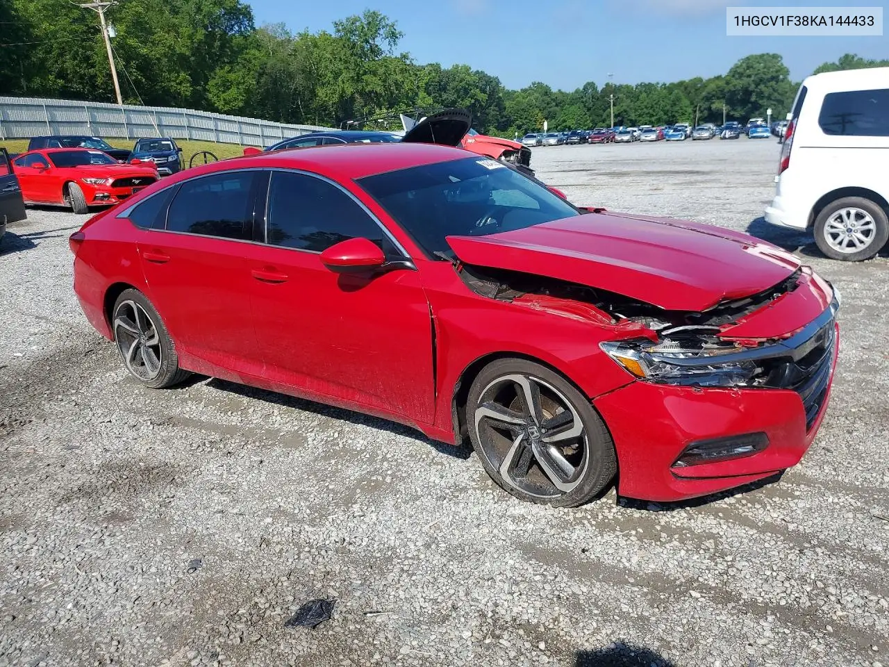 2019 Honda Accord Sport VIN: 1HGCV1F38KA144433 Lot: 60240226