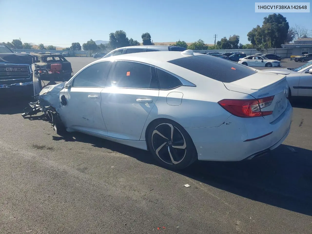 2019 Honda Accord Sport VIN: 1HGCV1F38KA142648 Lot: 61167166