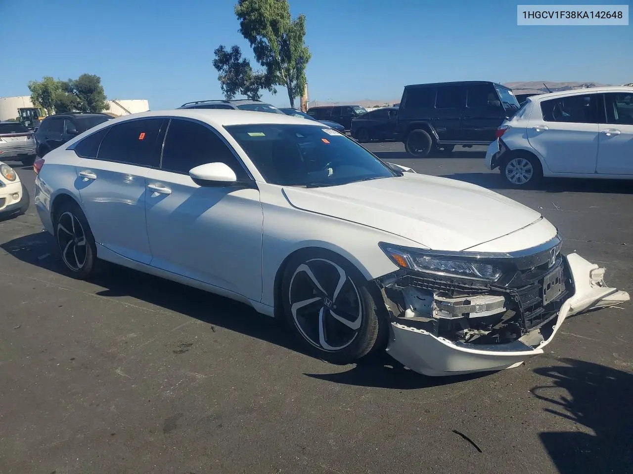 2019 Honda Accord Sport VIN: 1HGCV1F38KA142648 Lot: 61167166