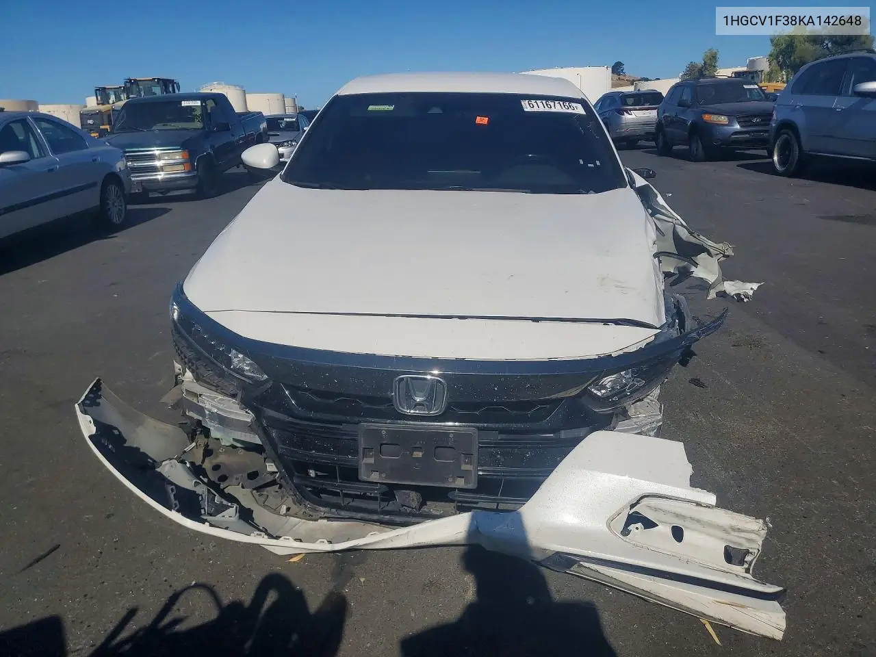 2019 Honda Accord Sport VIN: 1HGCV1F38KA142648 Lot: 61167166