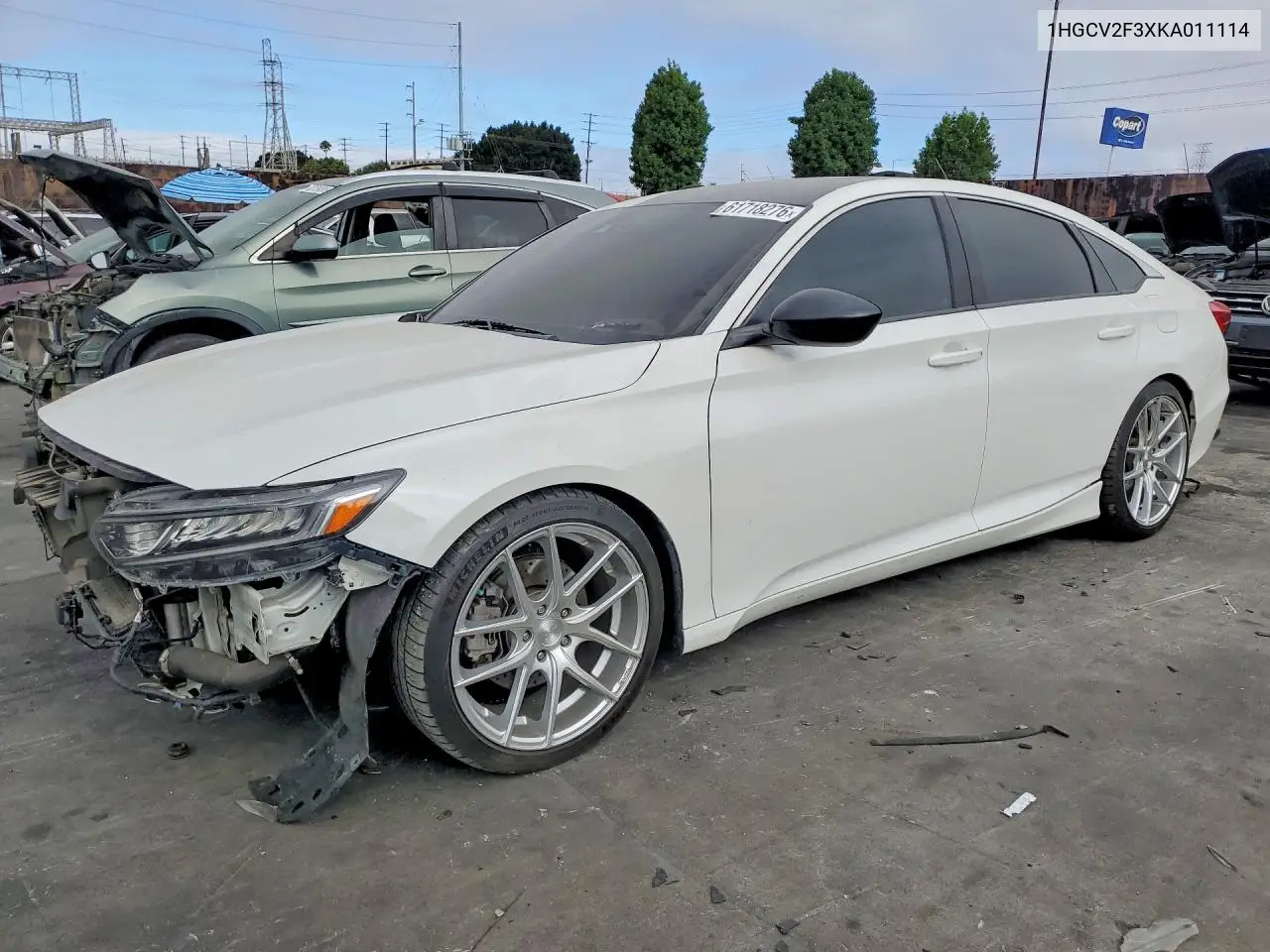 2019 Honda Accord Sport VIN: 1HGCV2F3XKA011114 Lot: 61718276