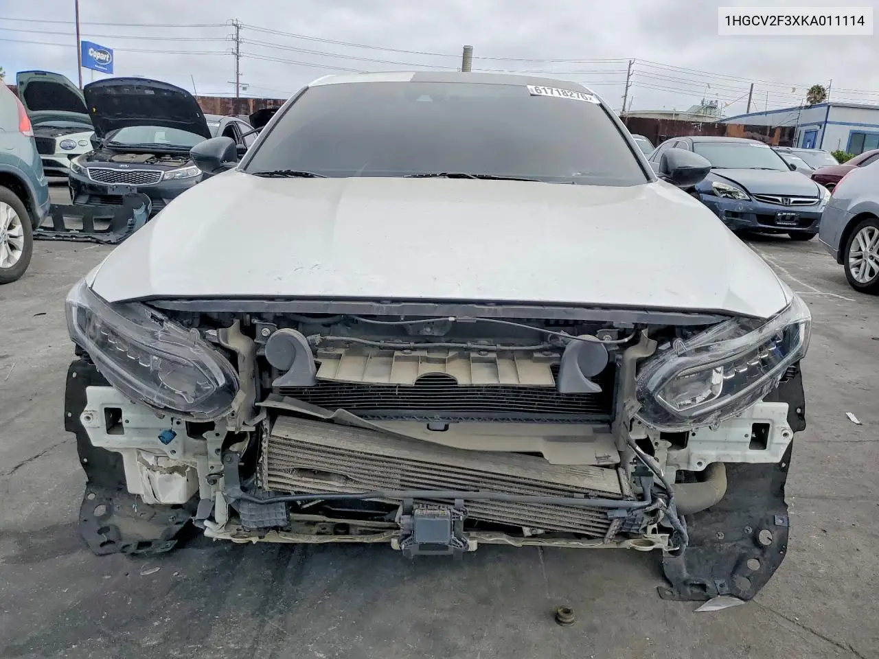 2019 Honda Accord Sport VIN: 1HGCV2F3XKA011114 Lot: 61718276