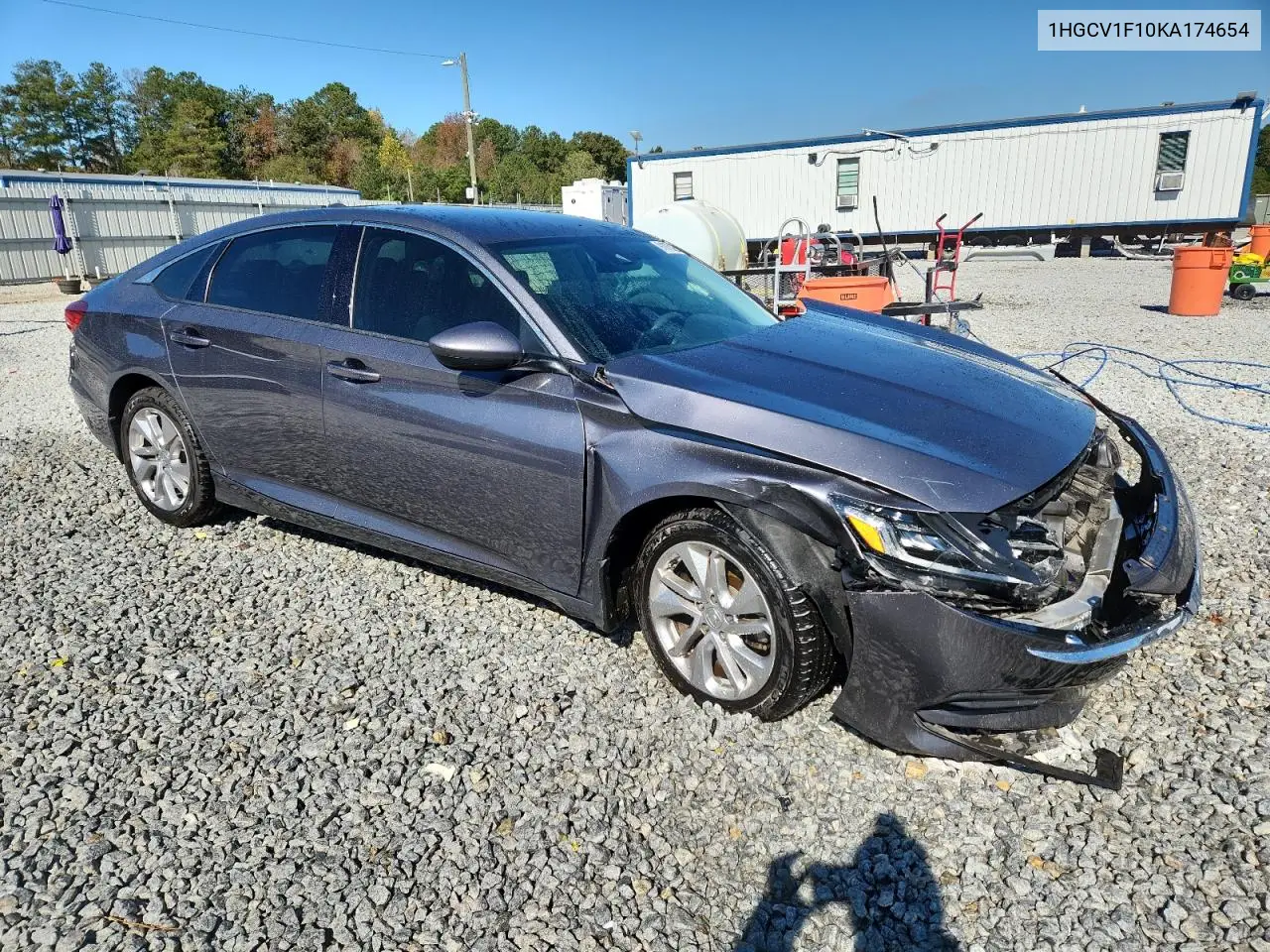 1HGCV1F10KA174654 2019 Honda Accord Lx