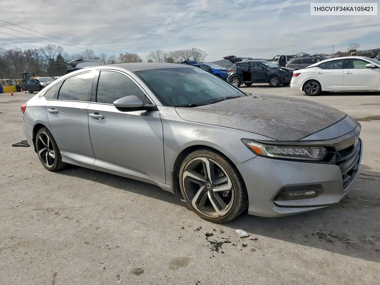 1HGCV1F34KA105421 2019 Honda Accord Sport