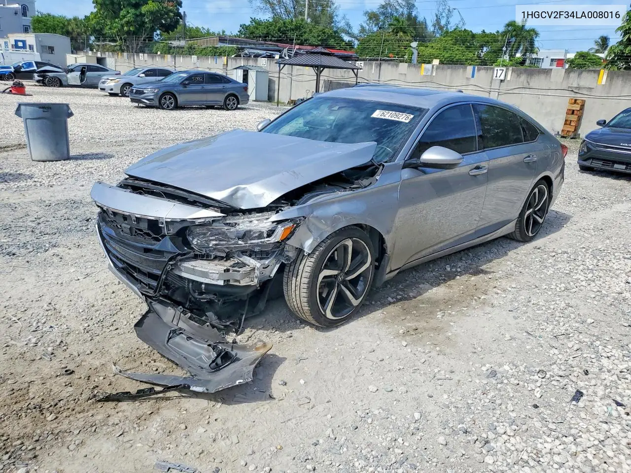2020 Honda Accord Sport VIN: 1HGCV2F34LA008016 Lot: 62109276