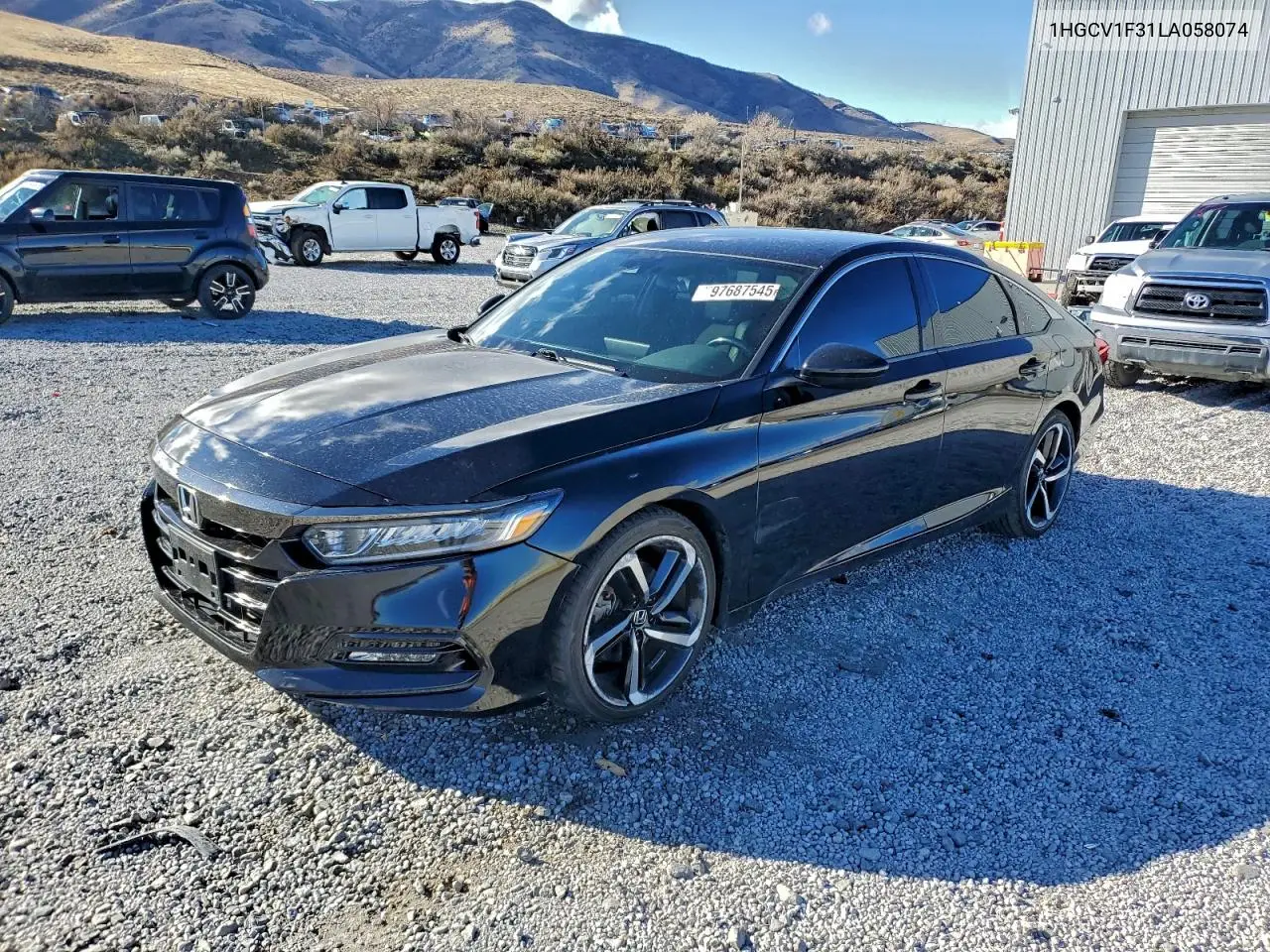 1HGCV1F31LA058074 2020 Honda Accord Sport