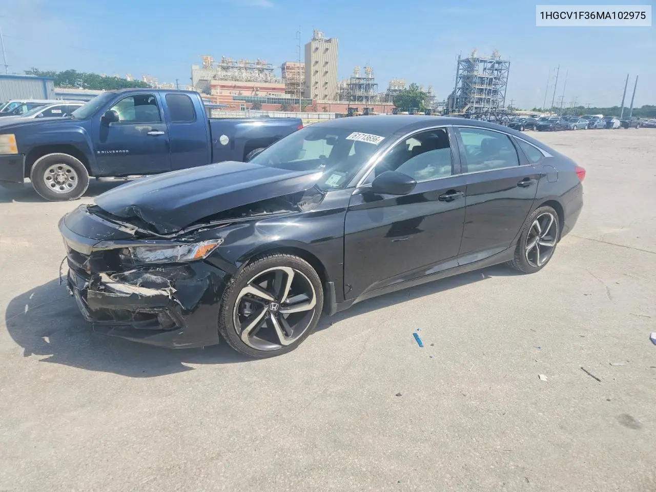 2021 Honda Accord Sport VIN: 1HGCV1F36MA102975 Lot: 61713656