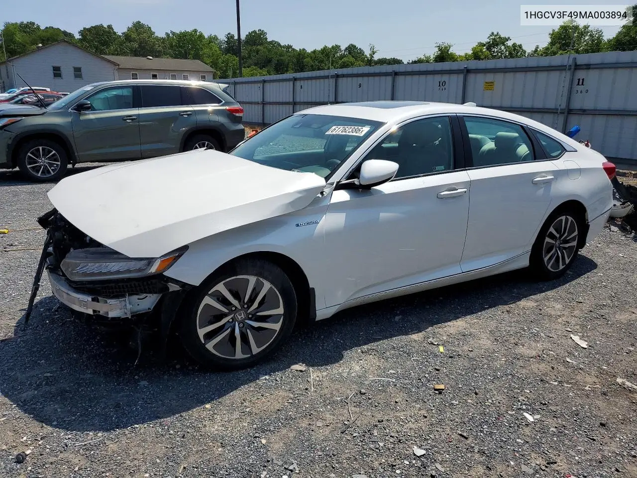 2021 Honda Accord Hybrid Ex VIN: 1HGCV3F49MA003894 Lot: 61762386