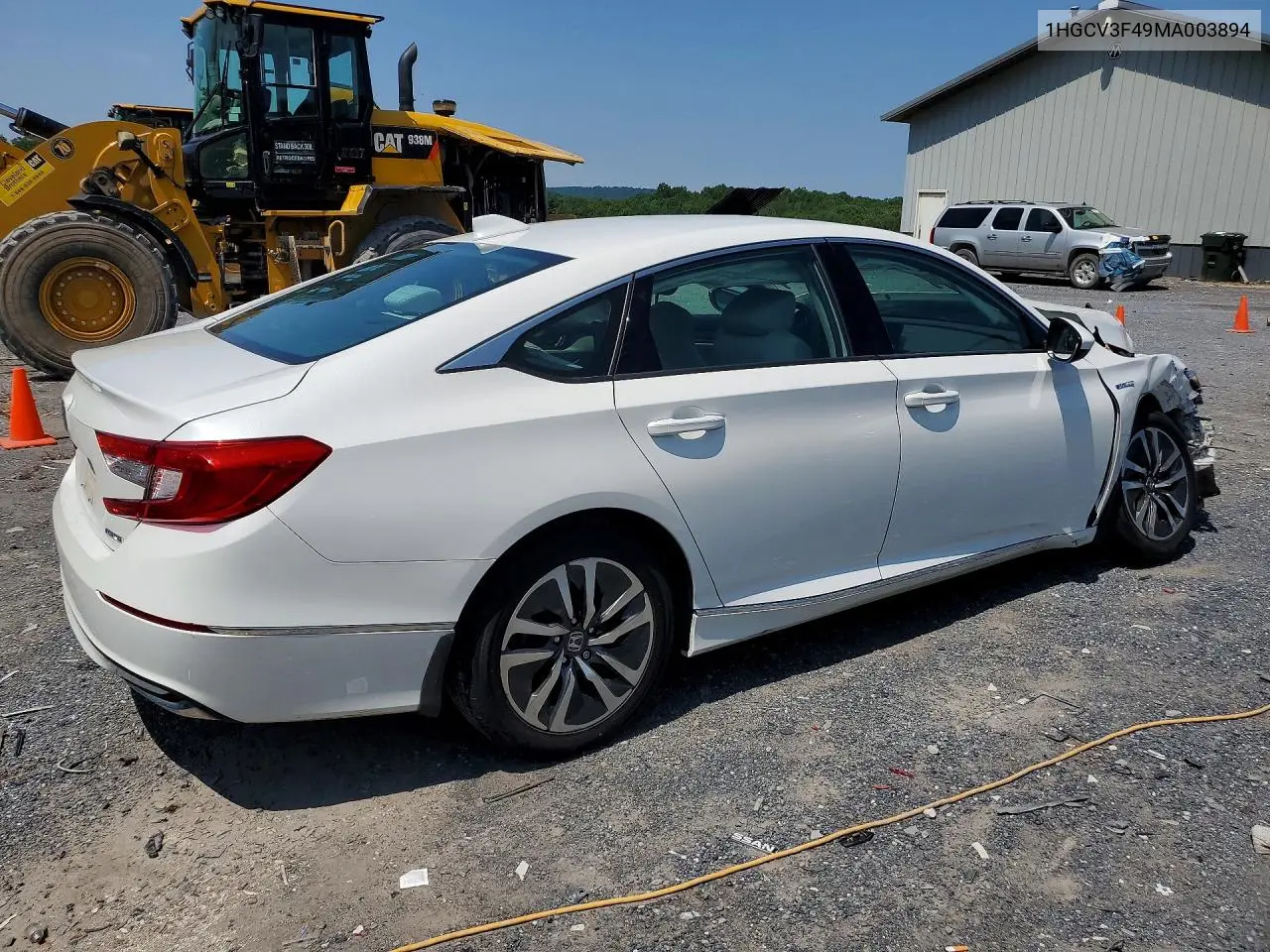 2021 Honda Accord Hybrid Ex VIN: 1HGCV3F49MA003894 Lot: 61762386