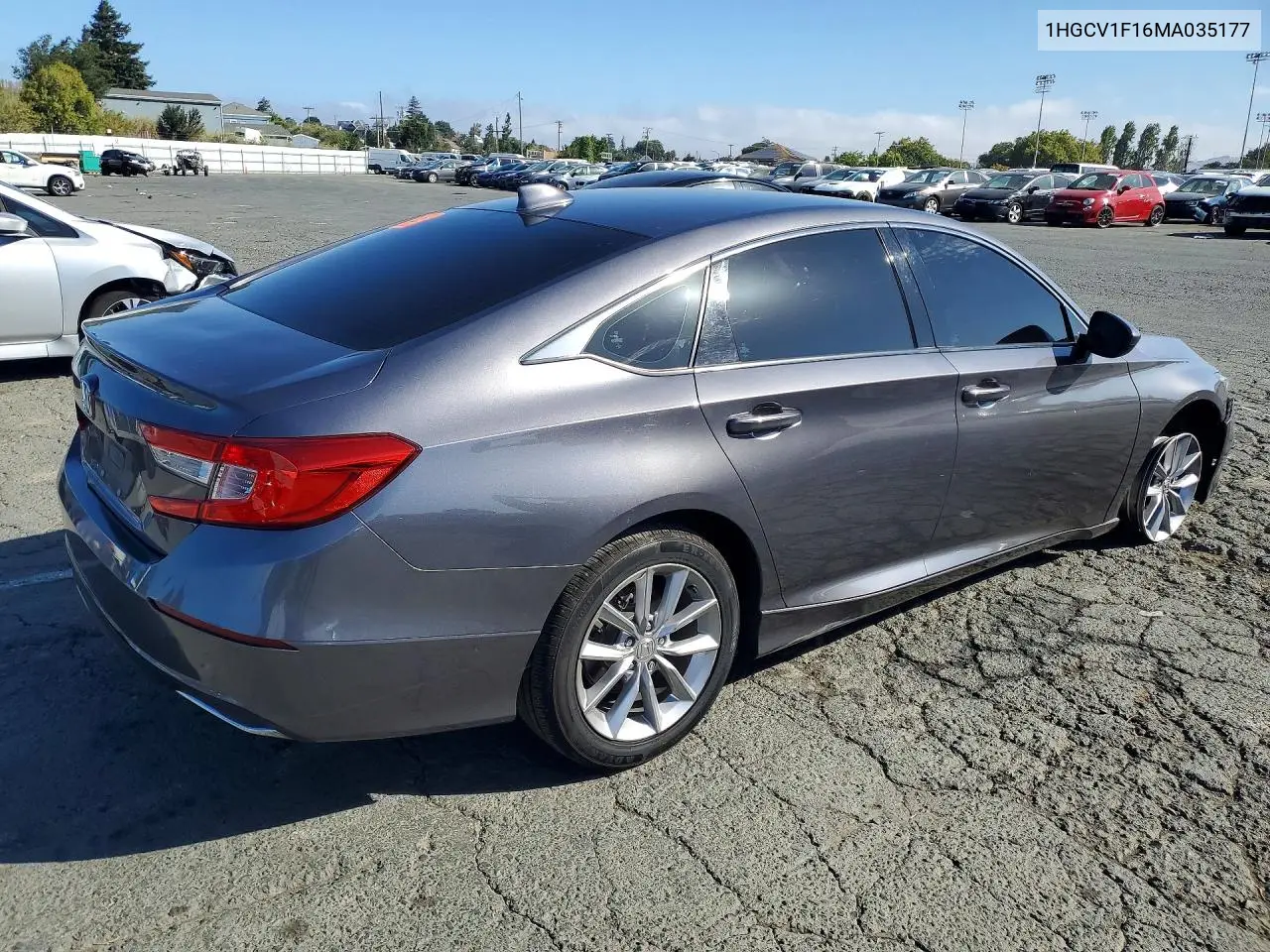 2021 Honda Accord Lx VIN: 1HGCV1F16MA035177 Lot: 61780096