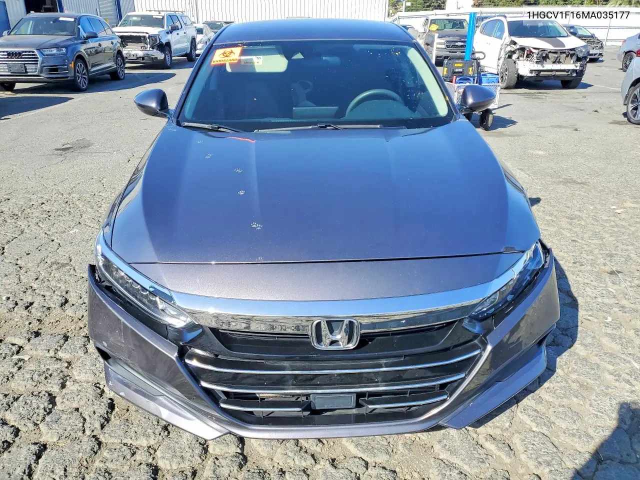 2021 Honda Accord Lx VIN: 1HGCV1F16MA035177 Lot: 61780096