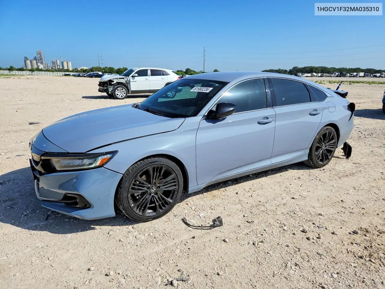 2021 Honda Accord Sport VIN: 1HGCV1F32MA035310 Lot: 61980236