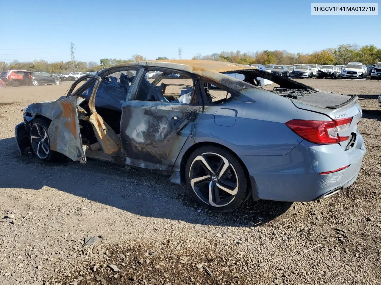 1HGCV1F41MA012710 2021 Honda Accord Sport Se