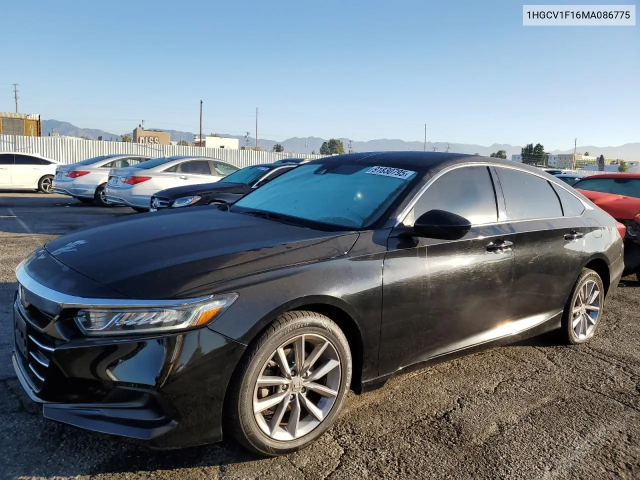 1HGCV1F16MA086775 2021 Honda Accord Lx