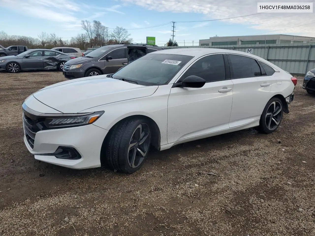 1HGCV1F48MA036258 2021 Honda Accord Sport Se