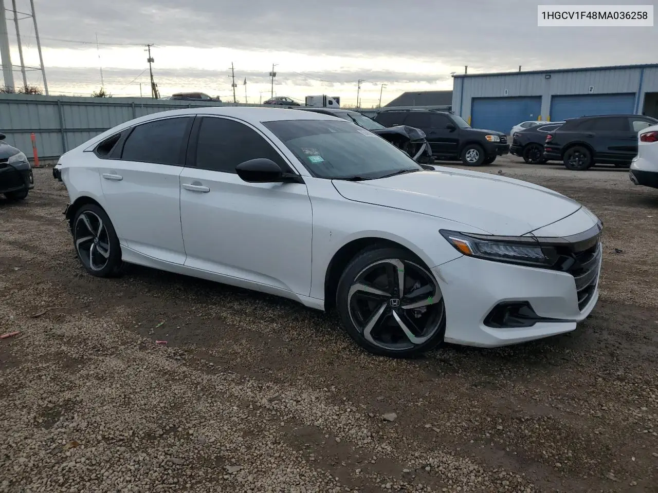 1HGCV1F48MA036258 2021 Honda Accord Sport Se