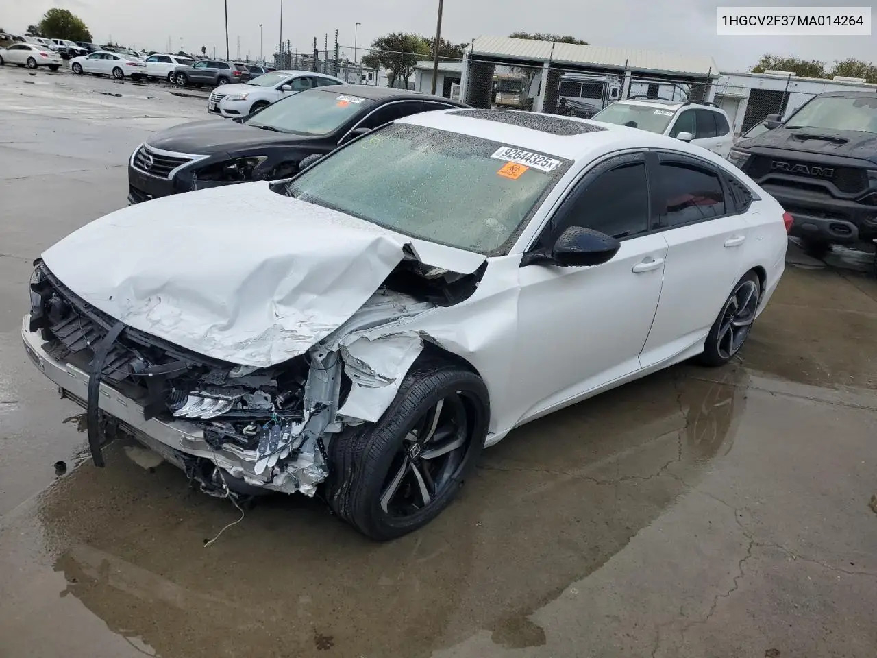 1HGCV2F37MA014264 2021 Honda Accord Sport