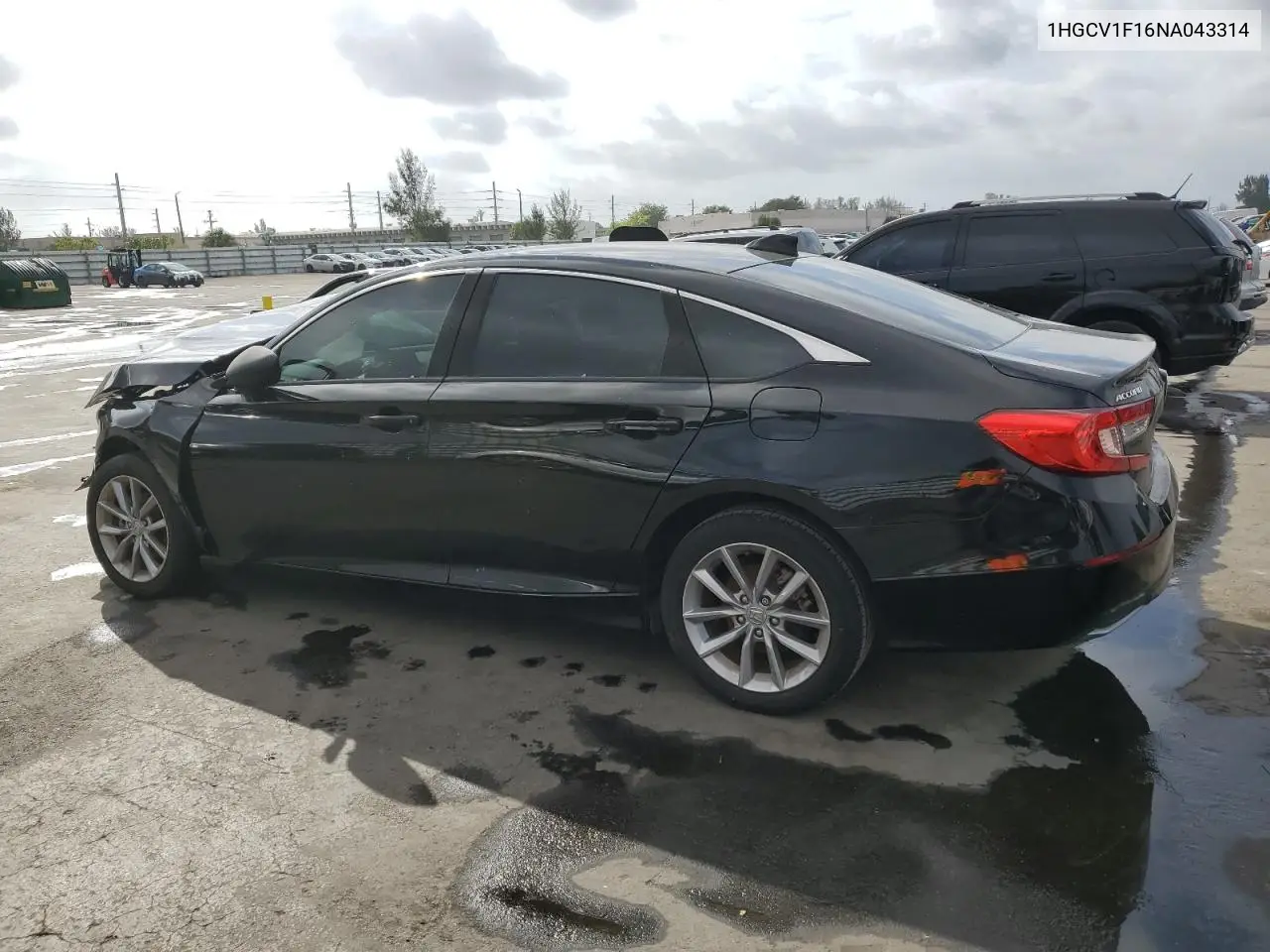 2022 Honda Accord Lx VIN: 1HGCV1F16NA043314 Lot: 41623946