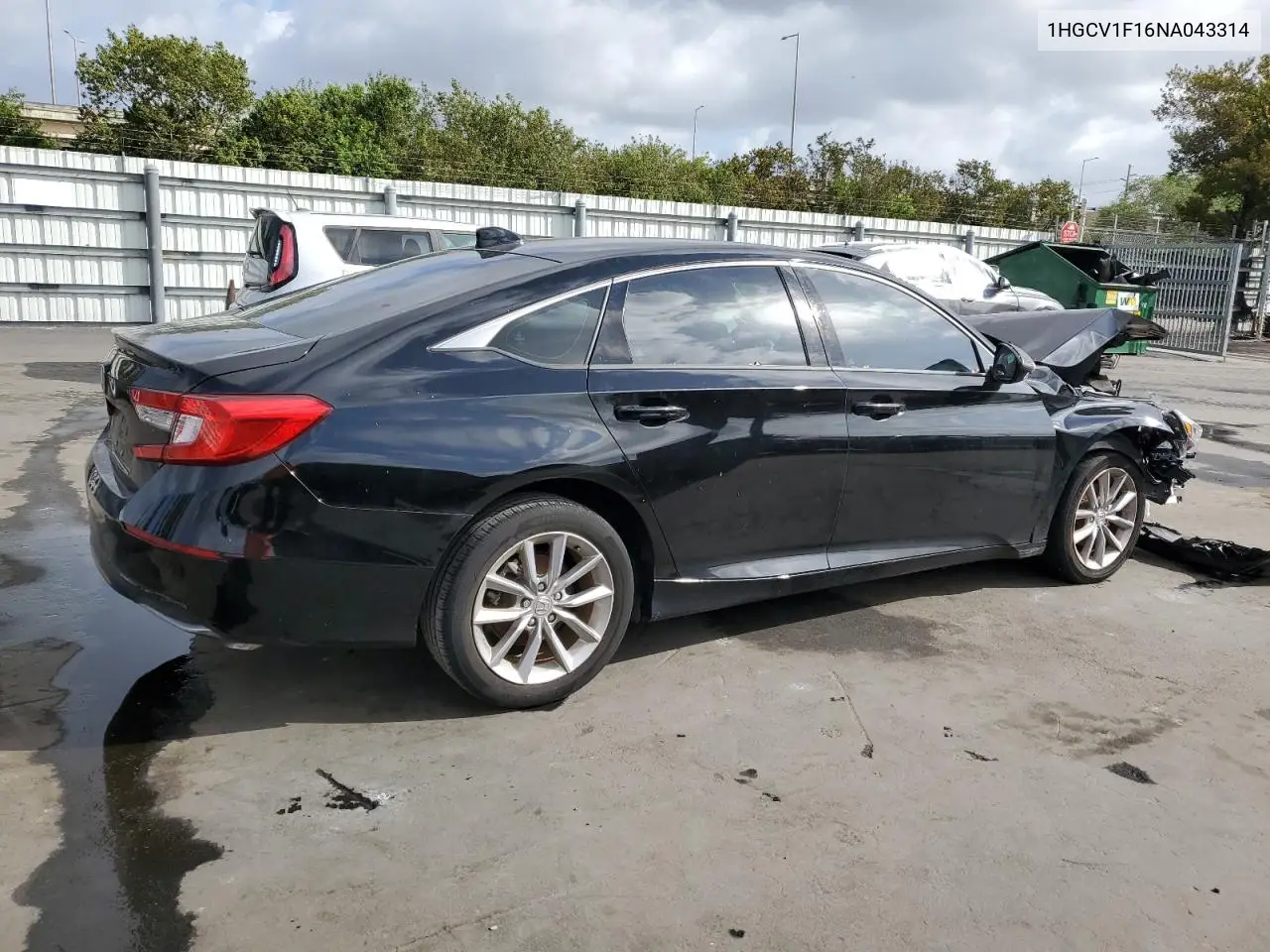 2022 Honda Accord Lx VIN: 1HGCV1F16NA043314 Lot: 41623946