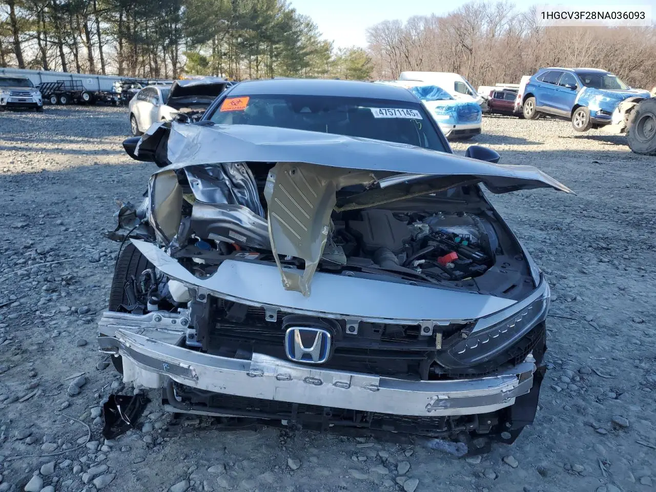 1HGCV3F28NA036093 2022 Honda Accord Hybrid Sport