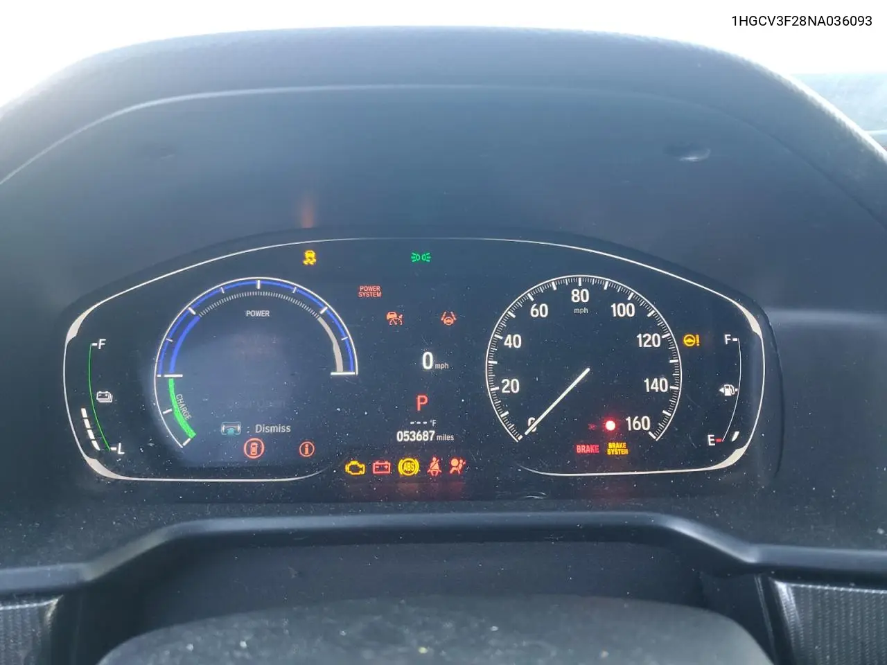 1HGCV3F28NA036093 2022 Honda Accord Hybrid Sport