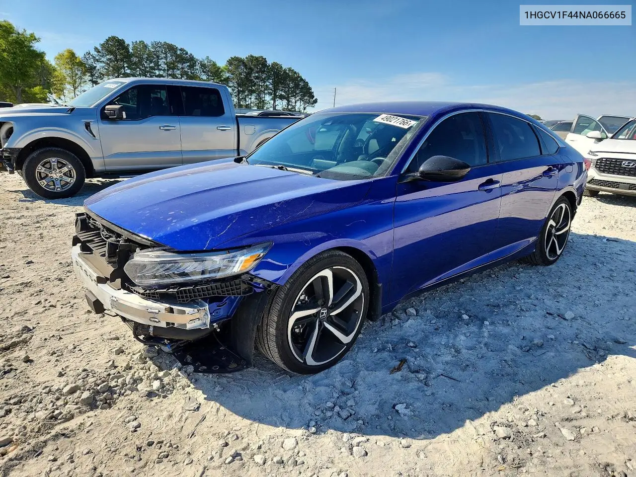 2022 Honda Accord Sport Se VIN: 1HGCV1F44NA066665 Lot: 49021766
