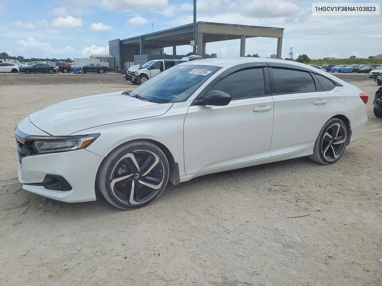 1HGCV1F38NA103823 2022 Honda Accord Sport