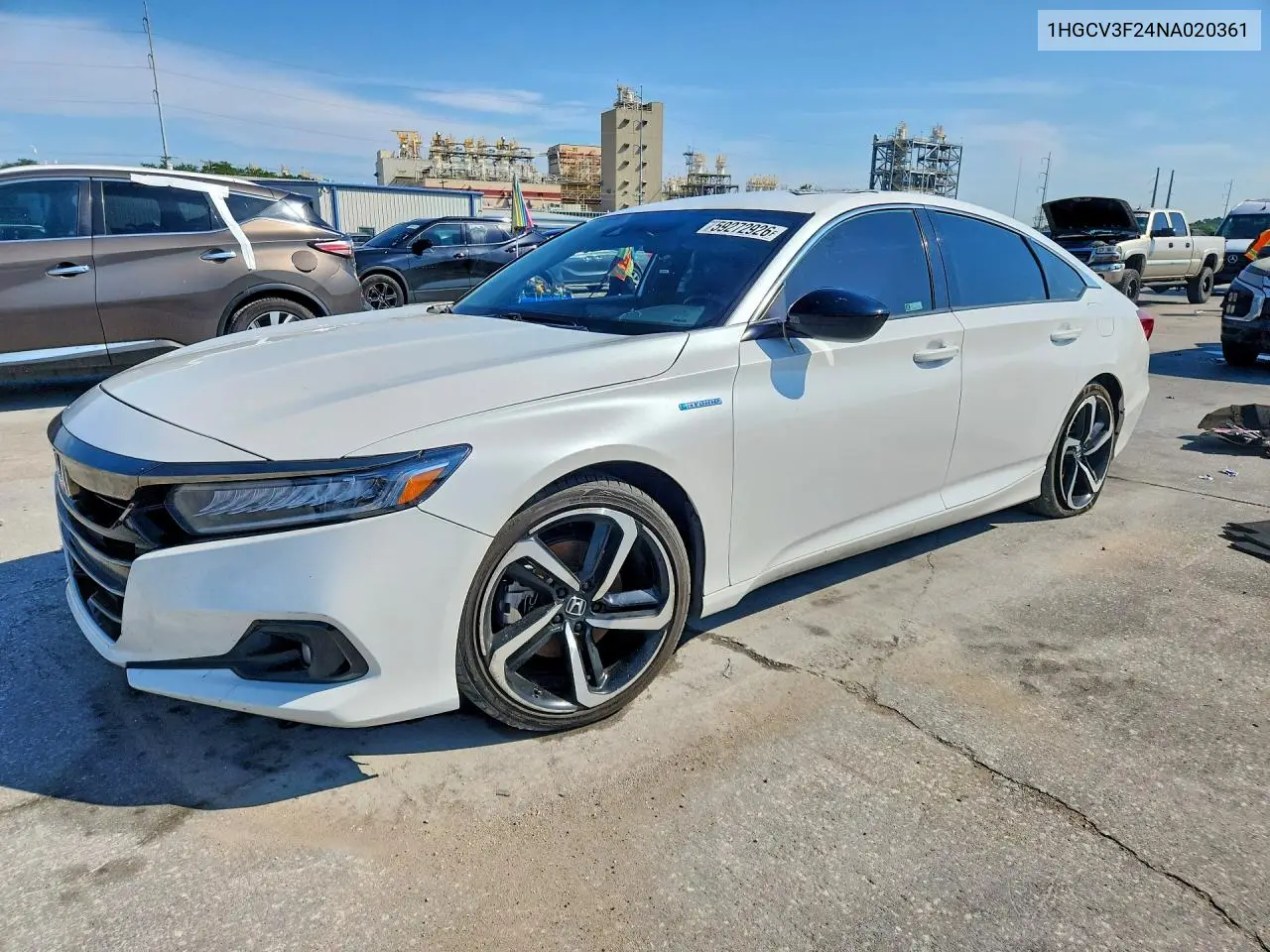 2022 Honda Accord Hybrid Sport VIN: 1HGCV3F24NA020361 Lot: 59272926