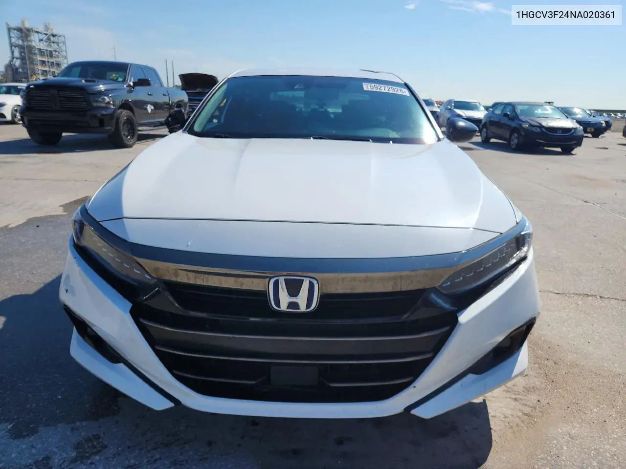 2022 Honda Accord Hybrid Sport VIN: 1HGCV3F24NA020361 Lot: 59272926