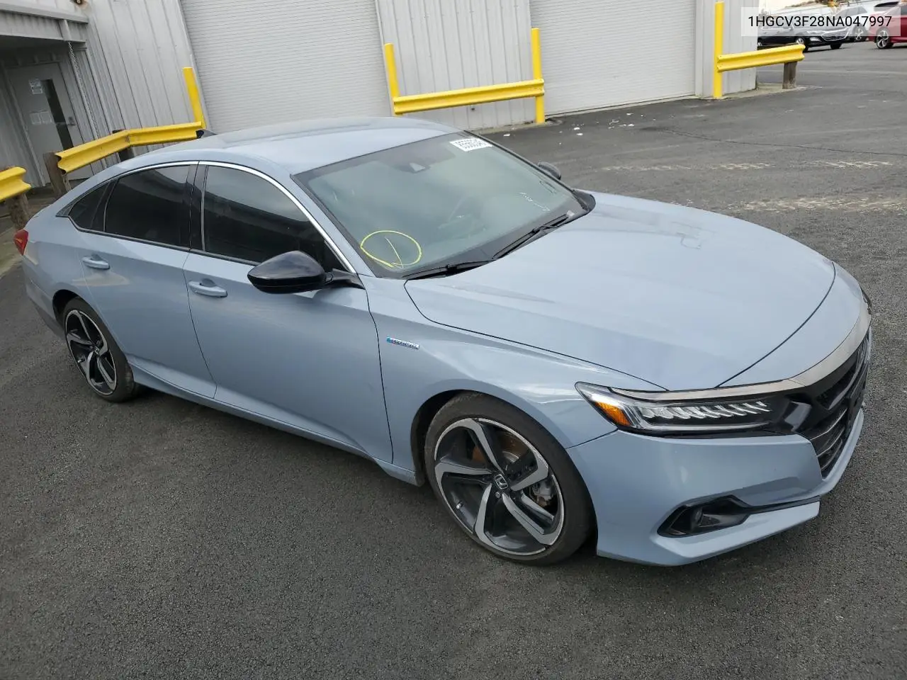 1HGCV3F28NA047997 2022 Honda Accord Hybrid Sport