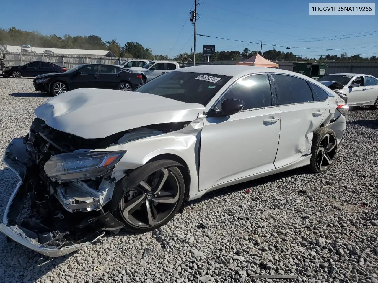 1HGCV1F35NA119266 2022 Honda Accord Sport