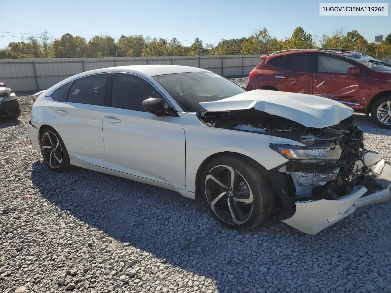 1HGCV1F35NA119266 2022 Honda Accord Sport