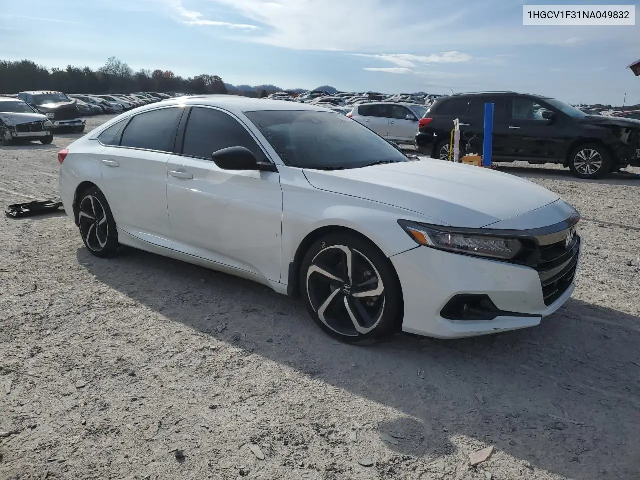 1HGCV1F31NA049832 2022 Honda Accord Sport