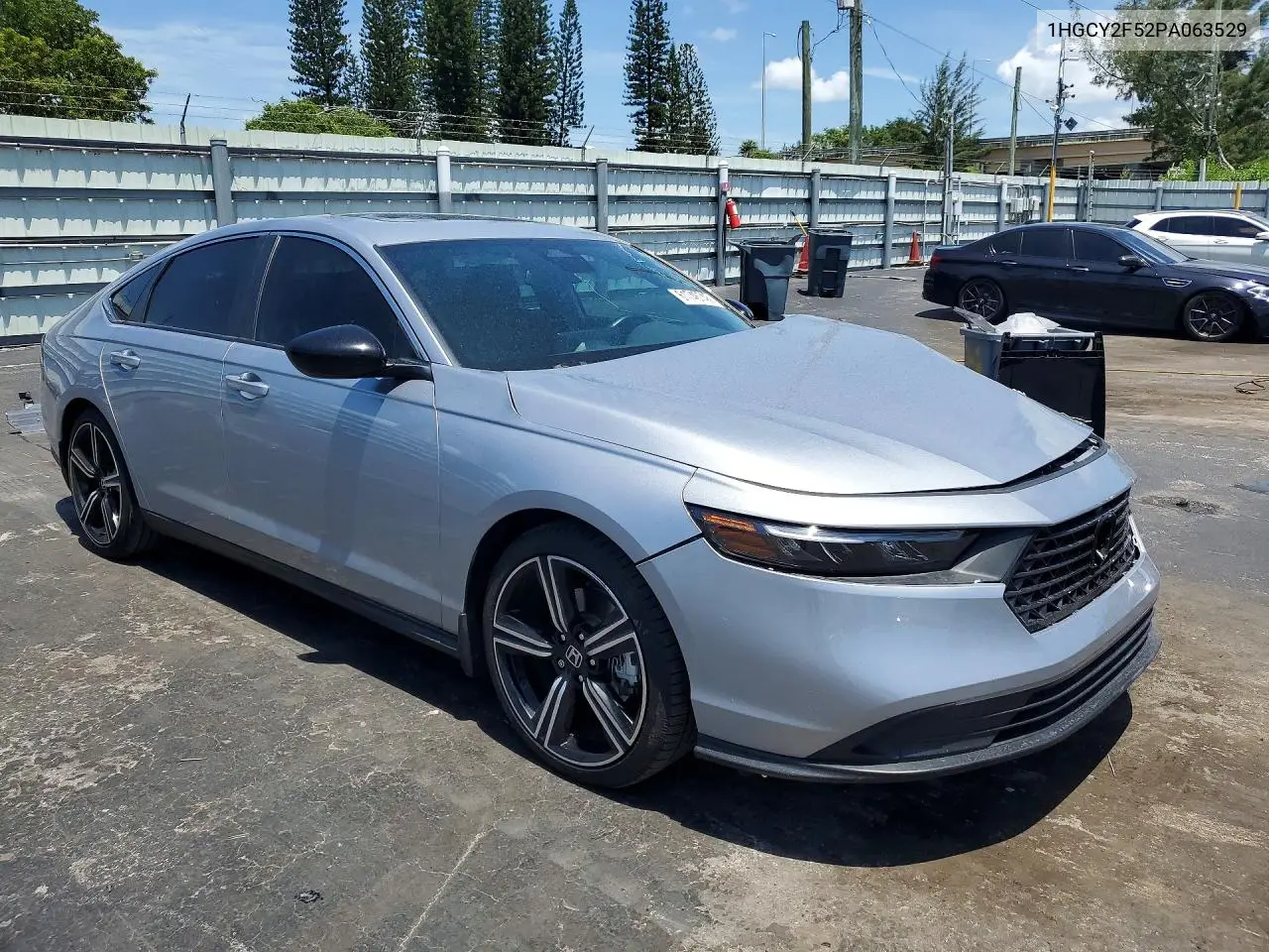 1HGCY2F52PA063529 2023 Honda Accord Hybrid Sport