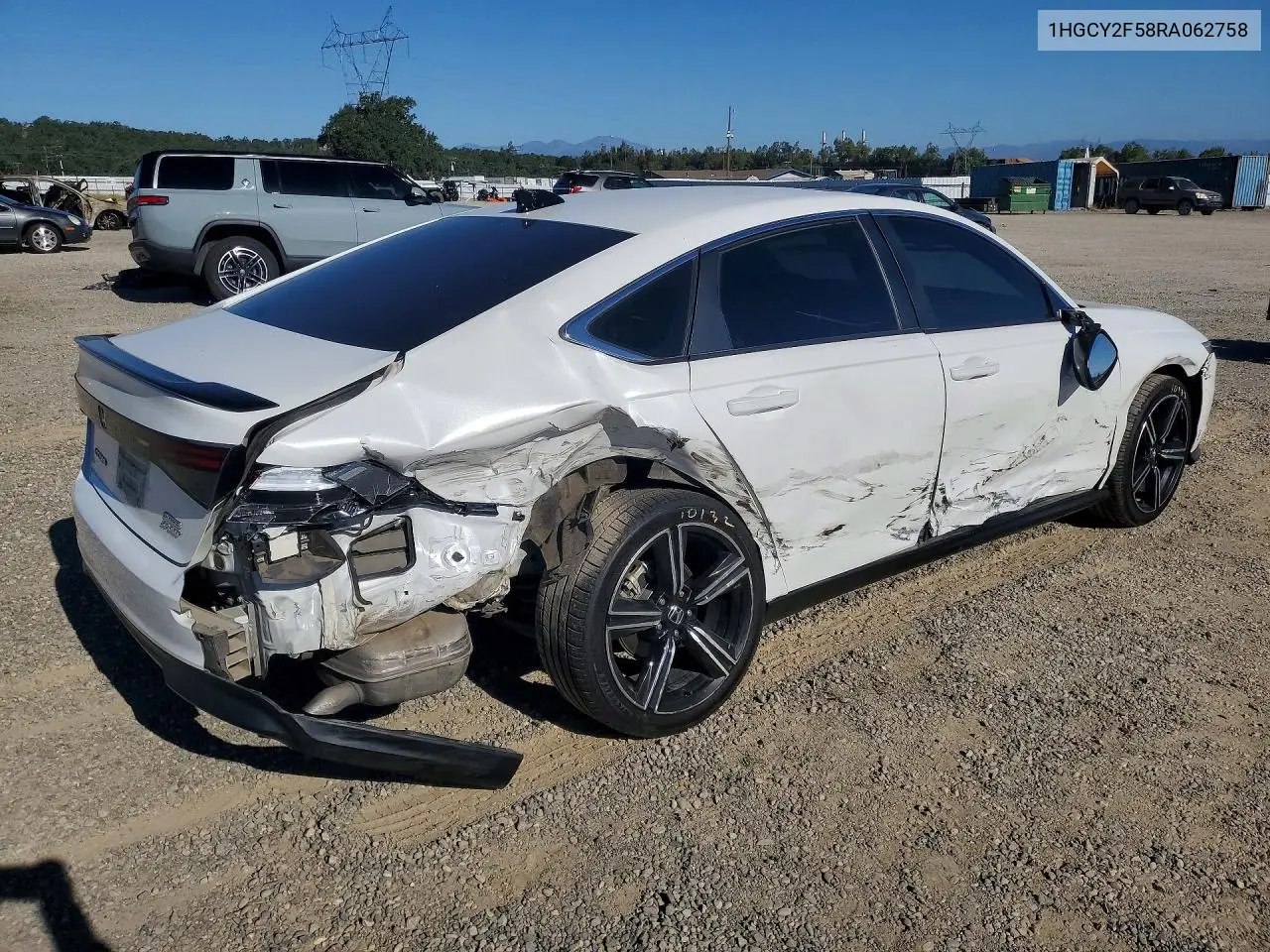 2024 Honda Accord Hybrid Sport VIN: 1HGCY2F58RA062758 Lot: 60020436