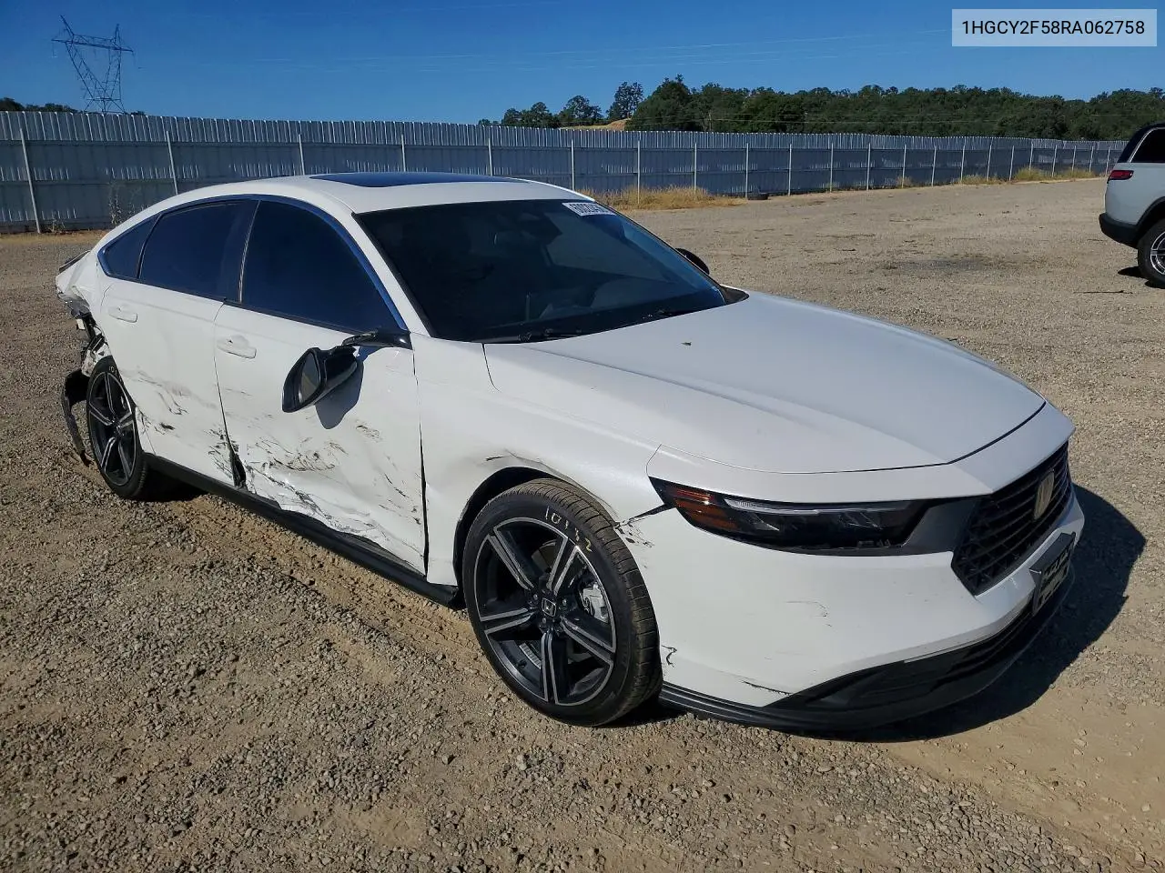 2024 Honda Accord Hybrid Sport VIN: 1HGCY2F58RA062758 Lot: 60020436