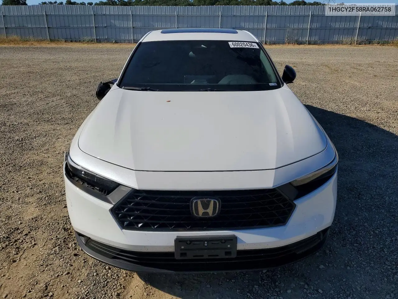 2024 Honda Accord Hybrid Sport VIN: 1HGCY2F58RA062758 Lot: 60020436